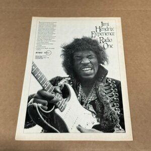Jimi Hendrix Experience - Radio One - RYKO - 1989 - Music Print Ad B&W Promo Ad